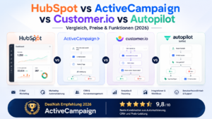 Mehr über den Artikel erfahren HubSpot vs ActiveCampaign vs Customer.io vs Autopilot (heute Ortto) – Vergleich, Preise & Funktionen (2026)